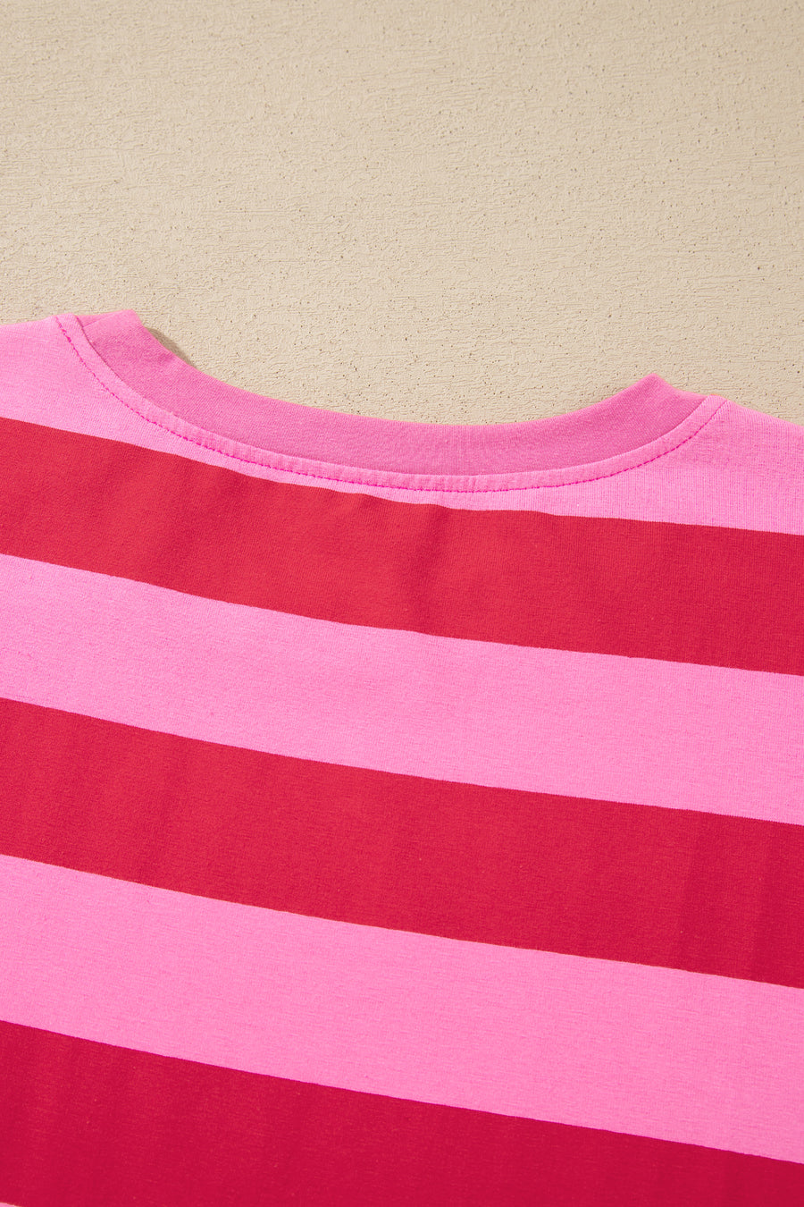 Stripe Cuffed Short Sleeve Pocketed Maxi Dress