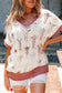Short Sleeve Sweaters Fashionfitz Embroidered Crochet Sweater for Women