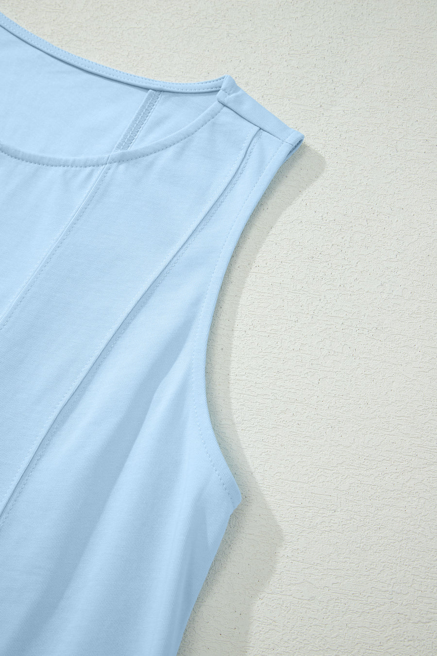 Stitched Detail Loose Tank & Cotton Shorts Set Women UK — back view third option | Fashionfitz UK