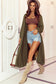 Green Lightweight Duster Cardigan