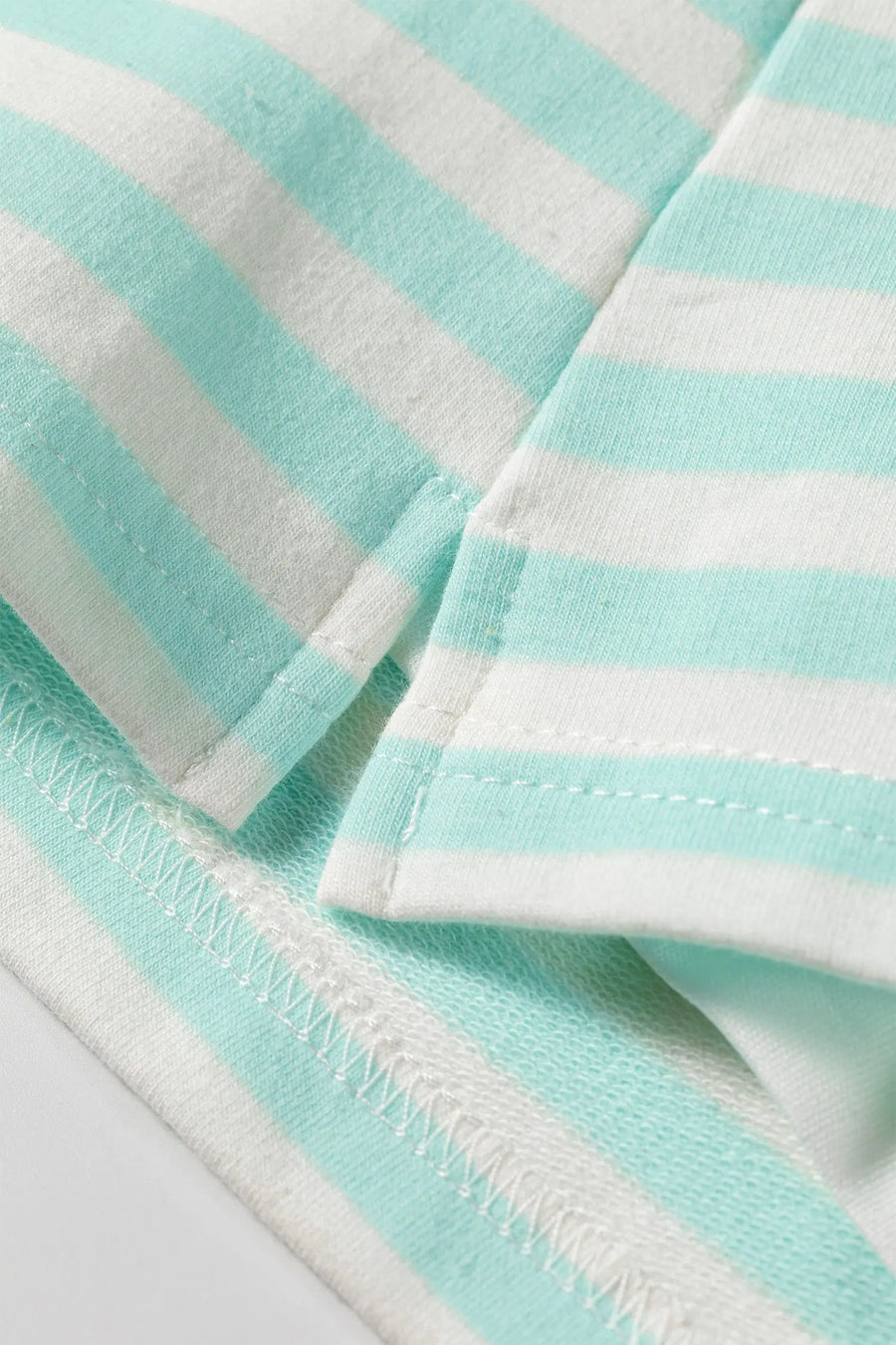 Green Stripe Ribbed Colour Block Trim Half Sleeve Top Mini Skort Set Women UK