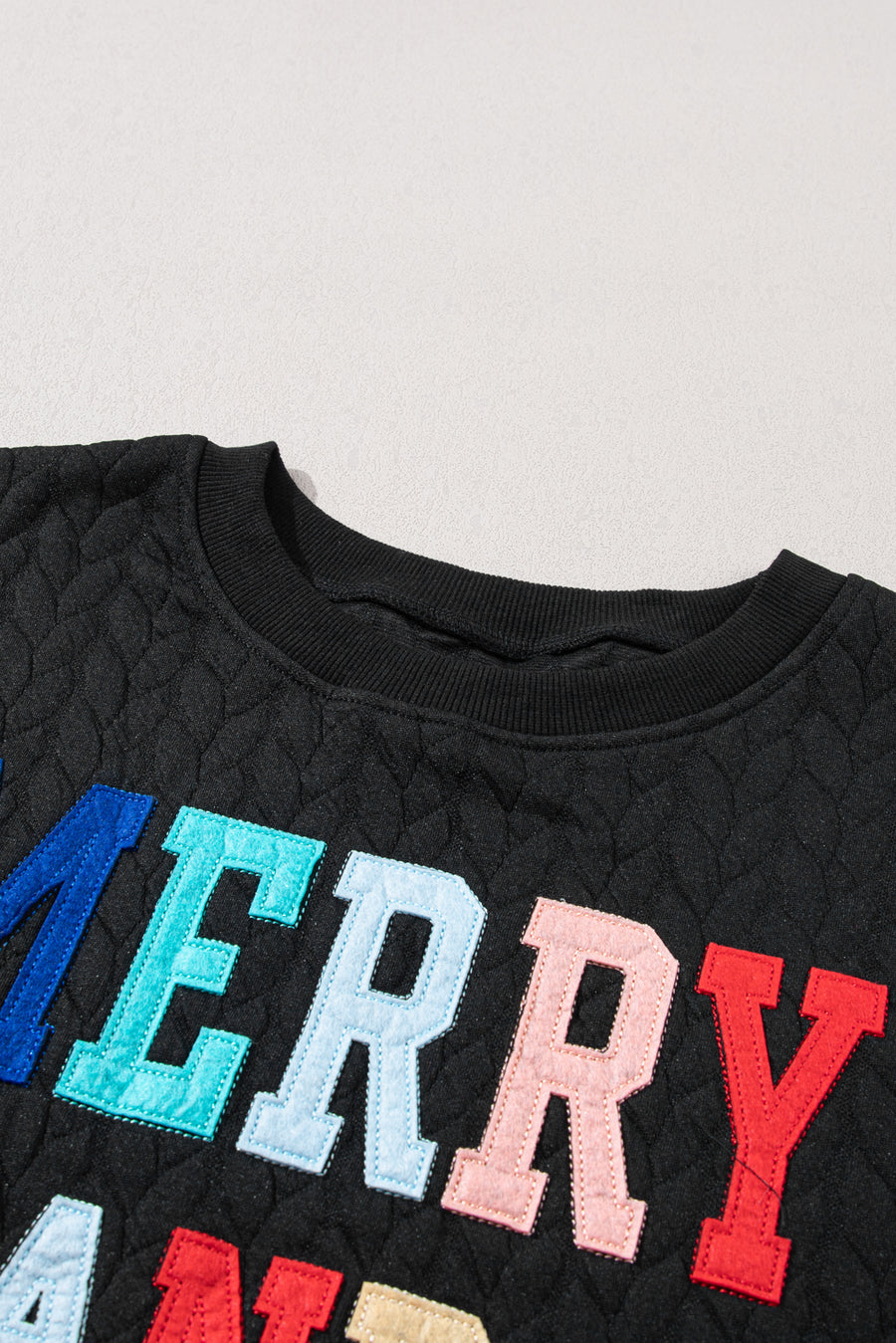 Chenille Cable Knit Slogan Sweatshirt Women UK
