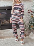Women's Christmas Comfort Lounge Set in Black