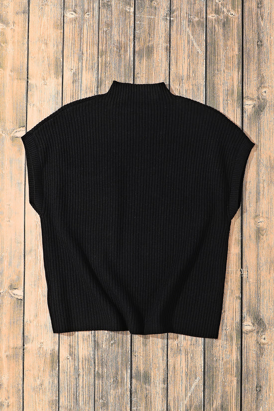 Ribbed Knit Short Sleeve Sweater – Soft & Stylish