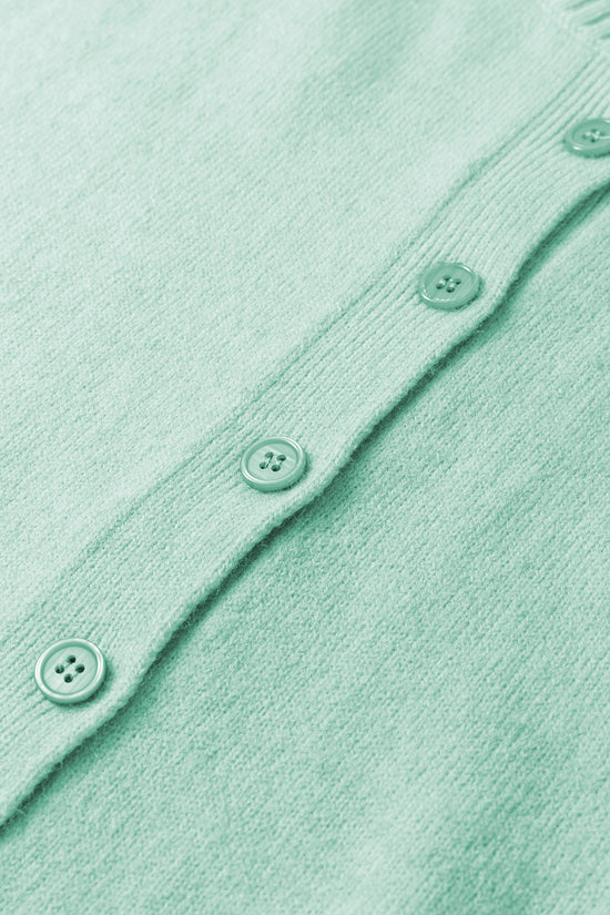 Pastel Fuzzy Knit Boxy Cardigan