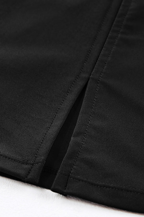 Black Square Neck Tankini Swimsuit