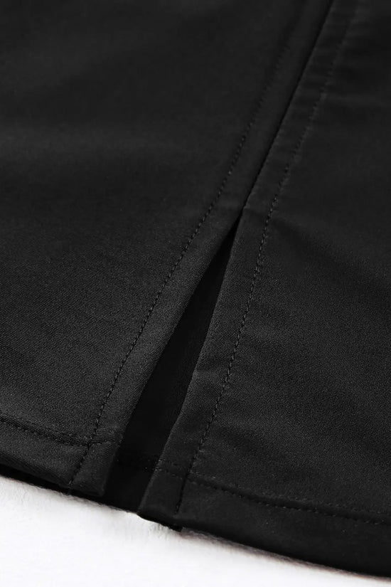 Black square neck sleeveless tankini swimsuit | fashionfitz