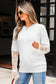 Lace Sleeve Fuzzy Sweater