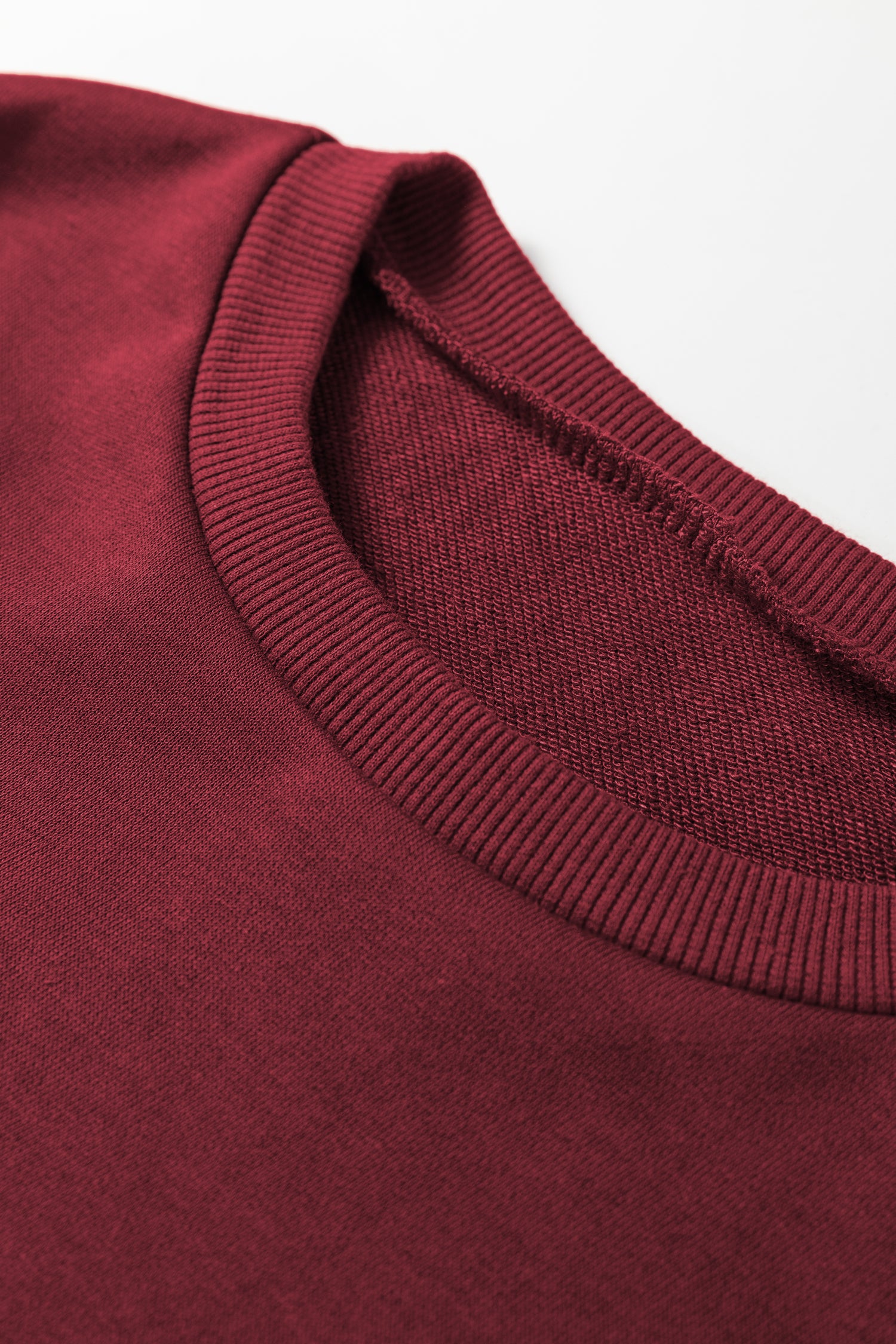 Co-Ord Knitted Wide Leg Jogger - Varsity Stripes Burgundy