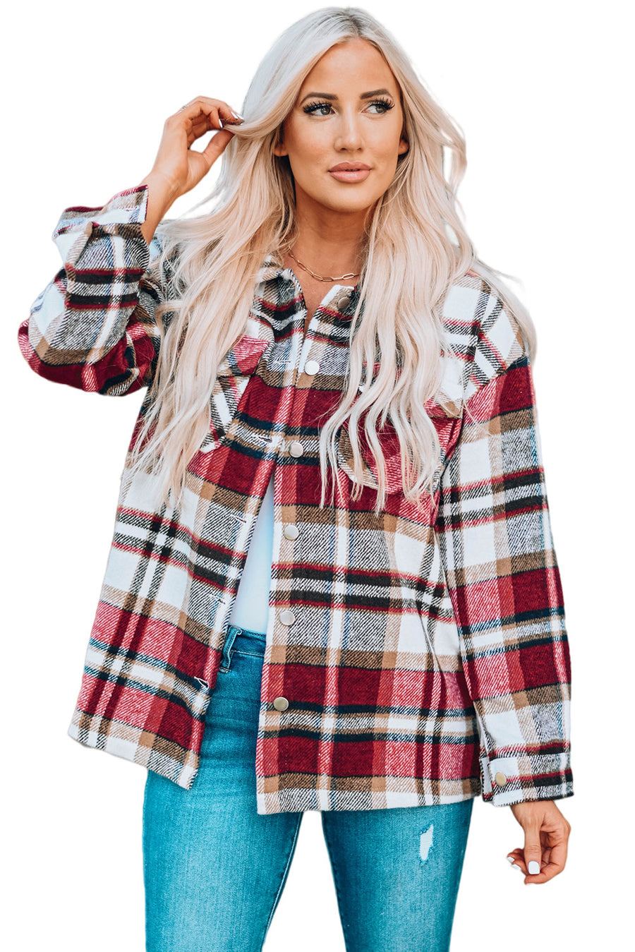 Oversized Plaid Shacket Women UK
