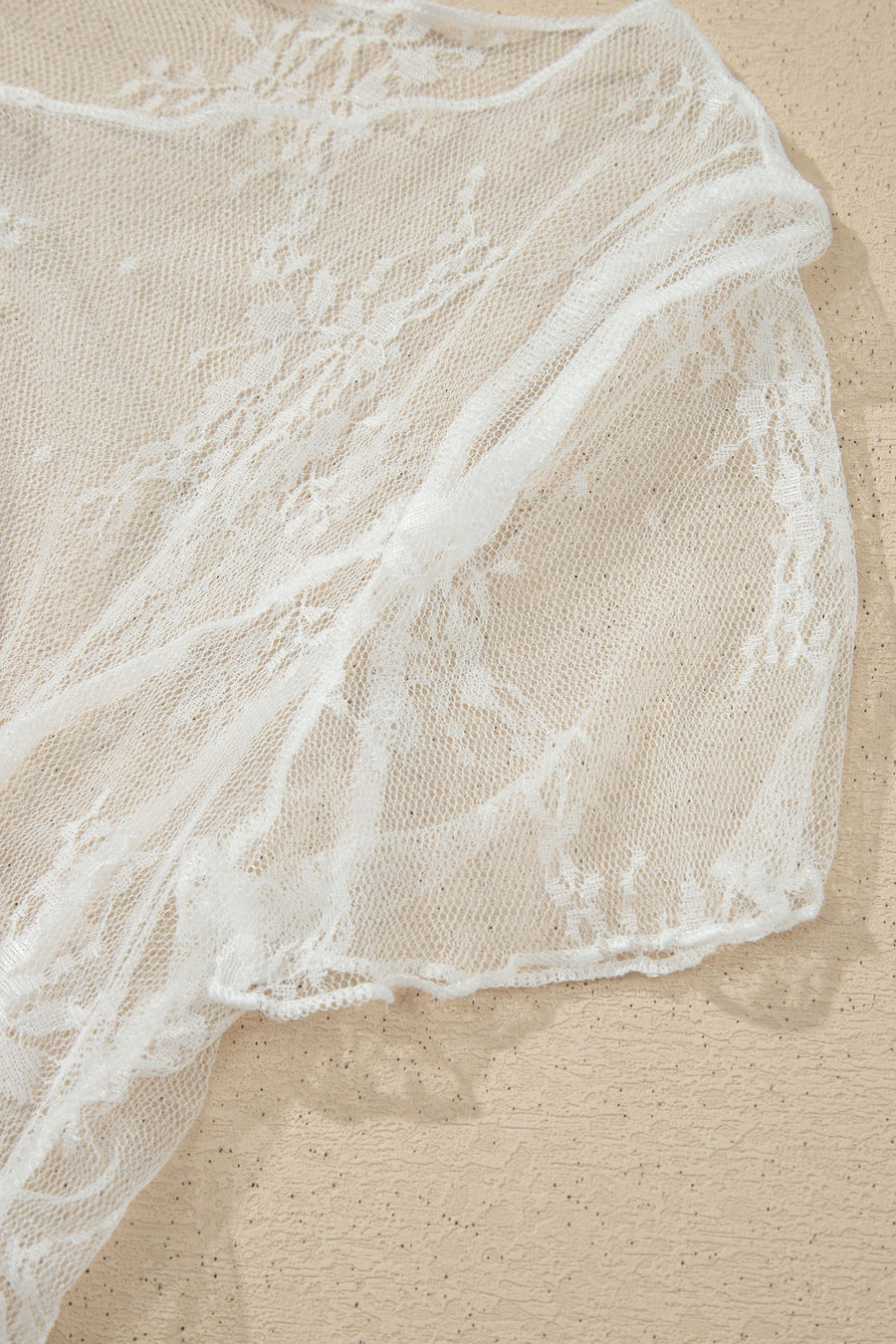 Exposed Seam Ruched Sheer Floral Mesh Top Women UK — second colourway | Fashionfitz UK