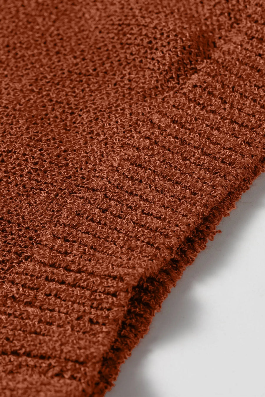 Ribbed Knit Round Neck Short Sleeve Sweater