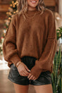 Mock Neck Oversized Tunic Sweater Women UK