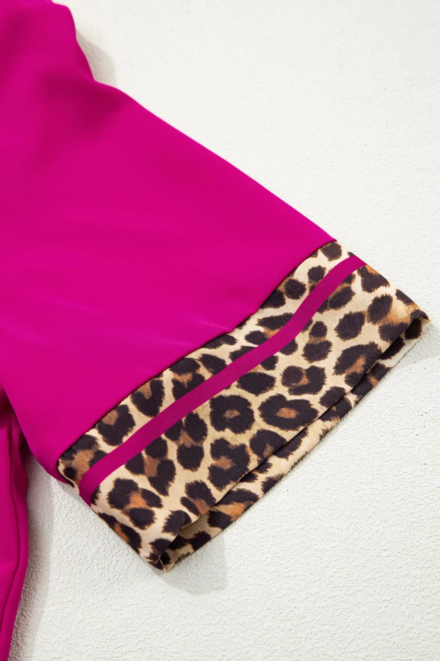Leopard patchwork split v-neck short sleeve blouse blouses