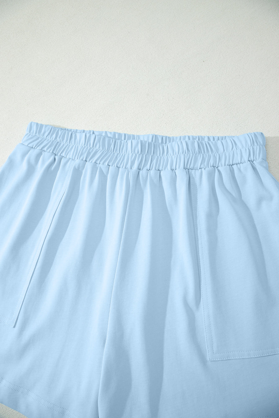 Stitched Detail Loose Tank & Cotton Shorts Set Women UK — styled flat lay | Fashionfitz UK
