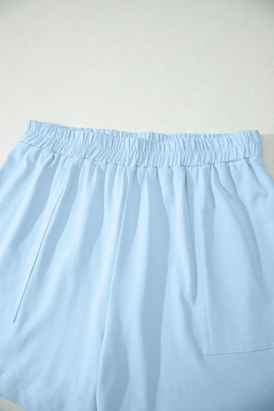 Stitched Detail Loose Tank & Cotton Shorts Set Women UK — styled flat lay | Fashionfitz UK