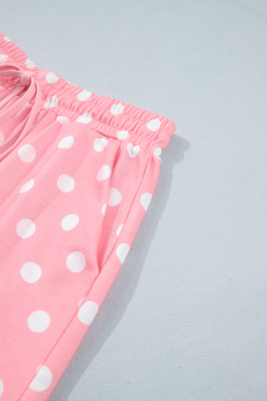 Polka Dot Oversized Top & Drawstring Shorts Set Women UK — front detail | Fashionfitz UK