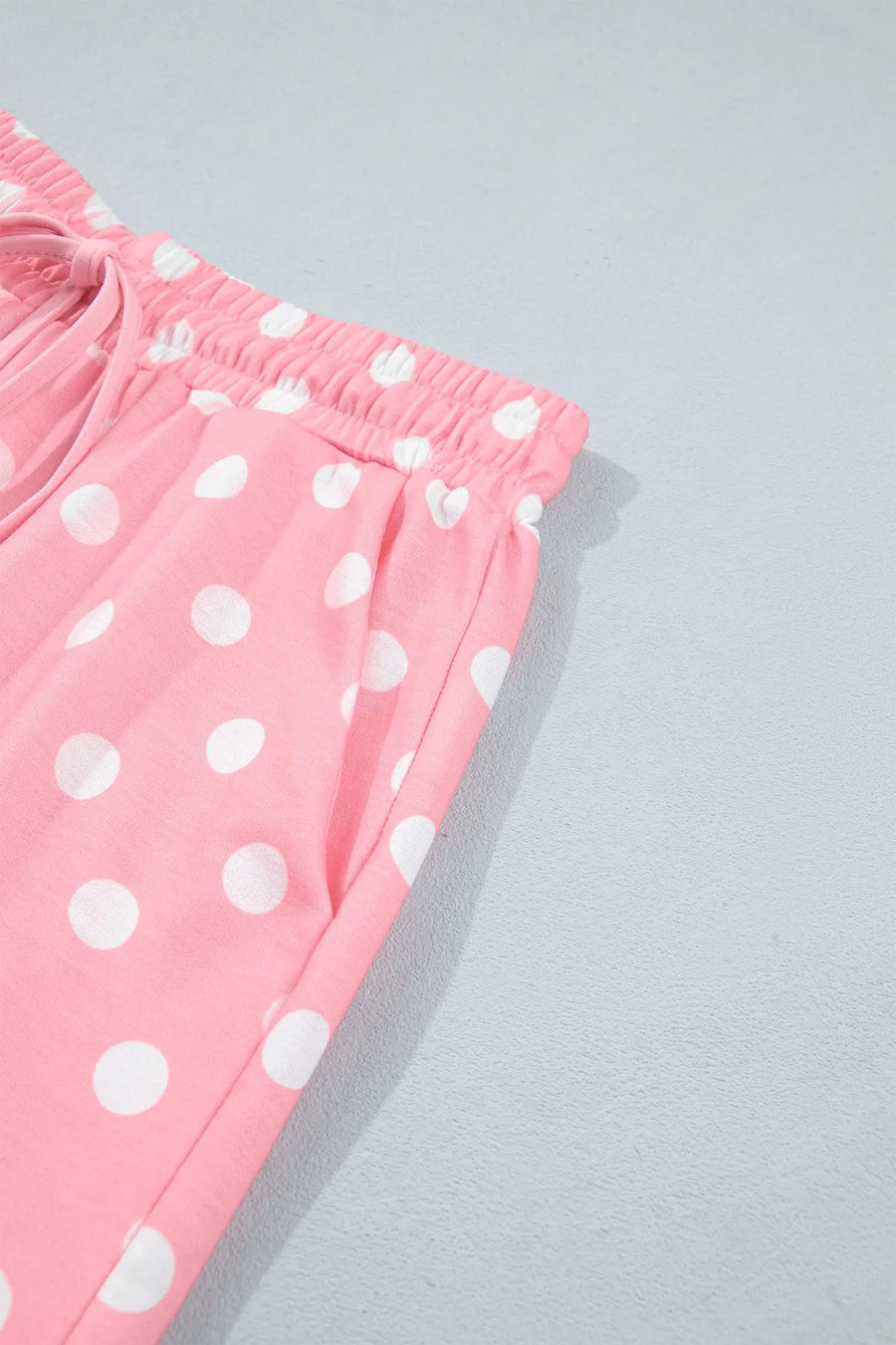 Polka Dot Oversized Top & Drawstring Shorts Set Women UK — front detail | Fashionfitz UK