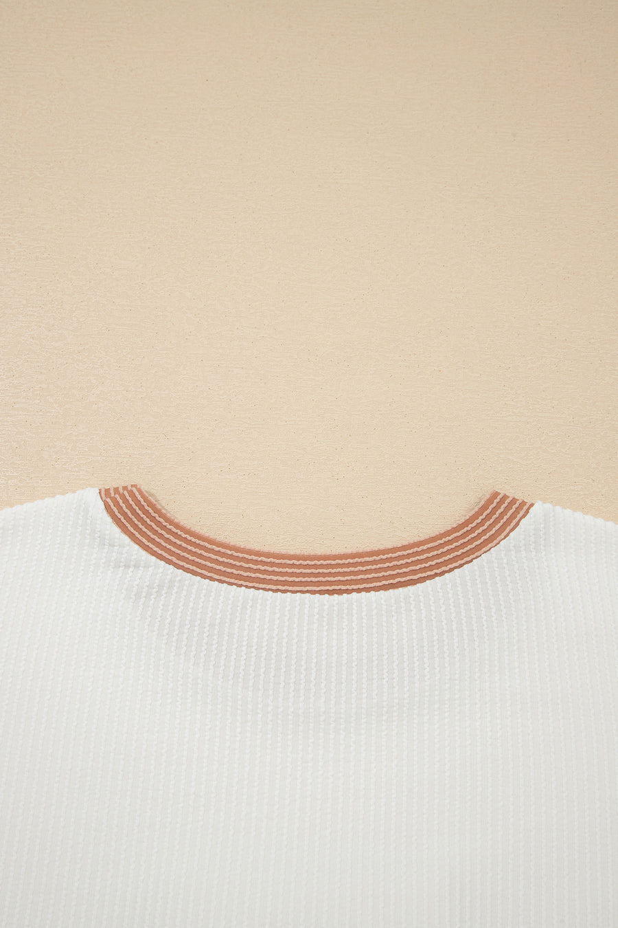 Bowknot Applique Plus Size Ribbed Top Women UK