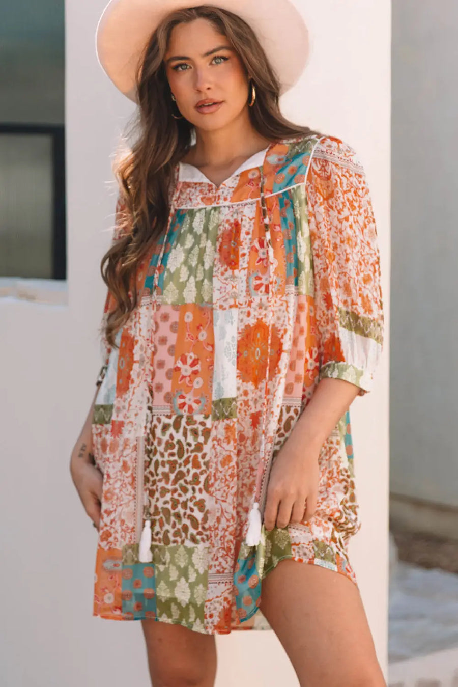 Paisley breeze chiffon dress - boho style