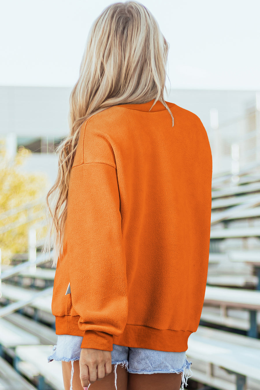 Drop Shoulder Reversible Mock Neck Sweatshirt Women UK