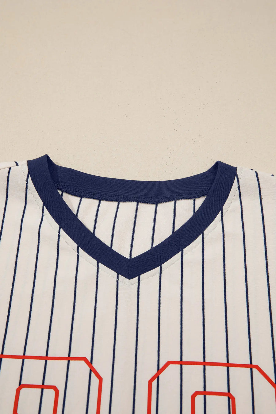 Blue Stripe 88 LOS ANGEL Lace Patchwork V Neck Top Women UK