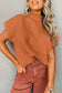 Cozy Oatmeal Sweater Dress – Soft Ribbed Knit with Pockets & Short Sleeves