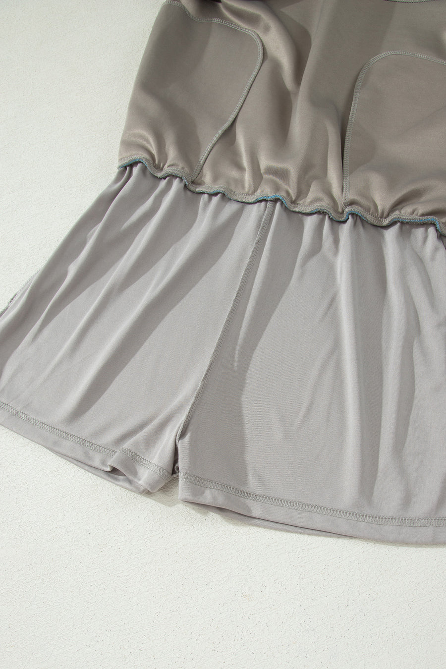 Smoke Green Contrast Trim Sporty Jacket & Mini Skort Set Women UK