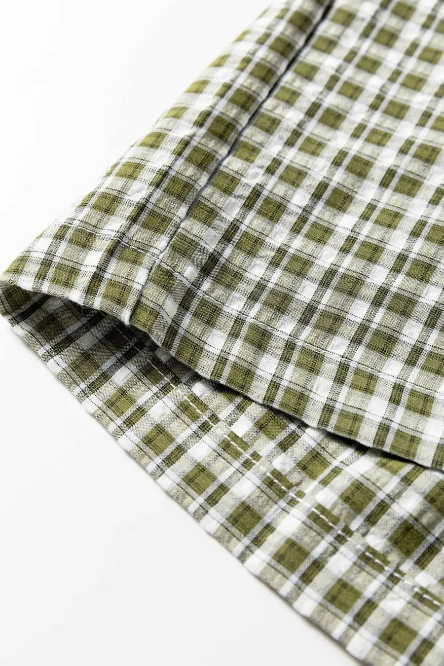 Brown gingham boxer trousers high waist elastic waistband women uk | fashionfitz