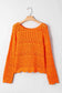 Carrot Crochet Scallop Edge Sweater