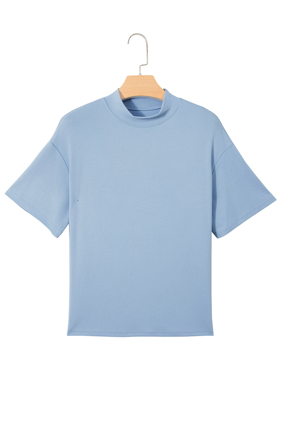 Solid Colour Oversized High Neck Tee Women UK