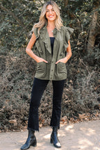 Green Bay Ruffled Denim Vest