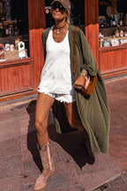 Green Lightweight Duster Cardigan