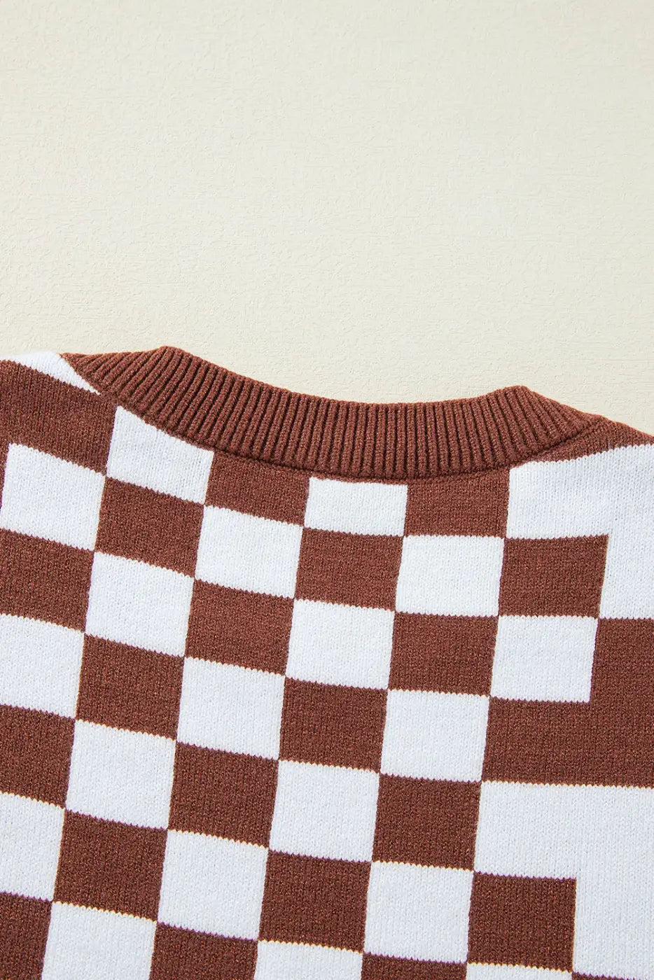 Smoky plaid soft knit jumper sweaters