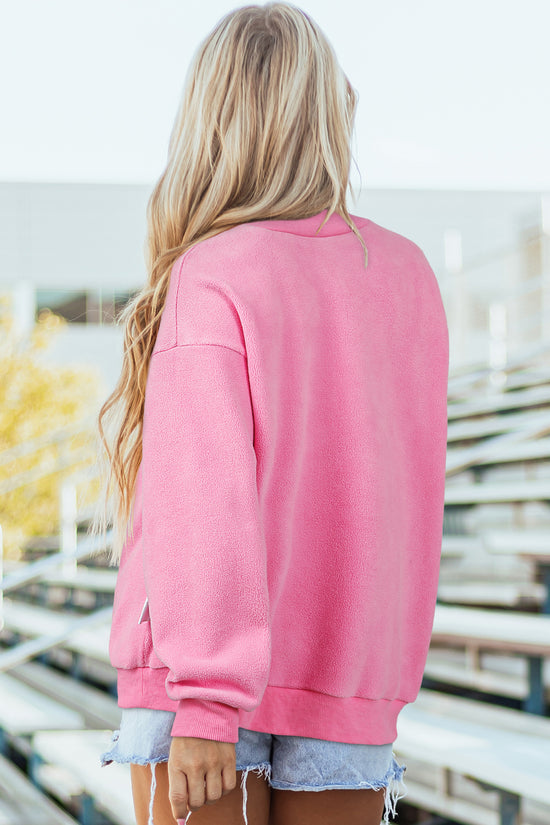 Drop Shoulder Reversible Mock Neck Sweatshirt Women UK