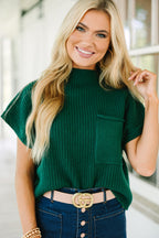 Ribbed Knit Short Sleeve Sweater – Soft & Stylish