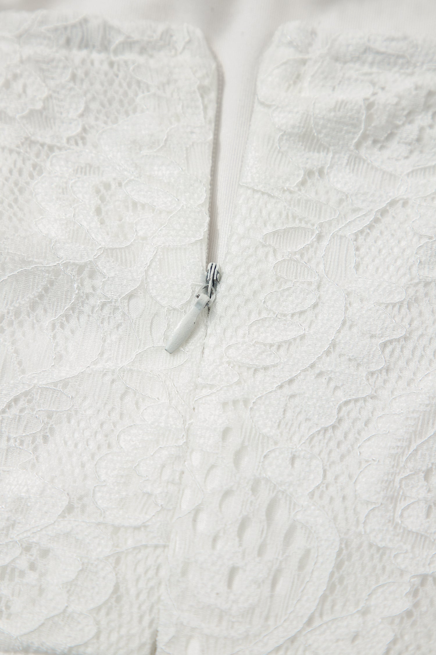 White Lace Overlay Spaghetti Strap Maxi Dress