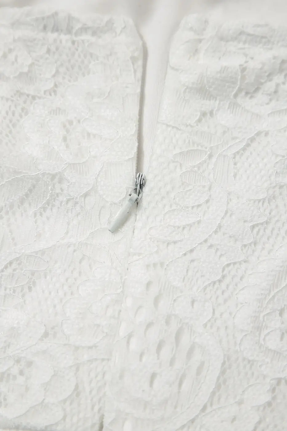 White Lace Overlay Spaghetti Strap Maxi Dress