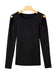 Cold Shoulder Black Sweater