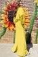 Back view of yellow Drop Crop Wide-Leg Pants Set highlighting relaxed silhouette and flowy wide-leg pants for daily comfort.
