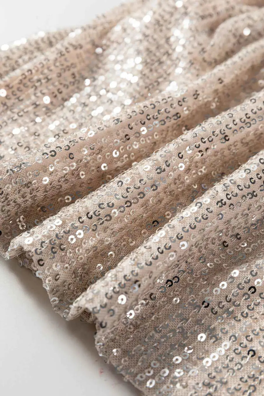 Open back sequin party top – bell sleeves blouses