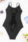 Open Back One-Piece Swimsuit - Fashionfitz