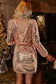 Glimmer Goddess Mini – Gold Sequin Cutout Dress
