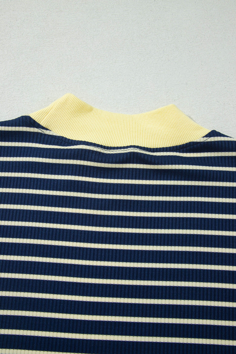 Stripe Colour Block Ribbed Knit Shorts Set