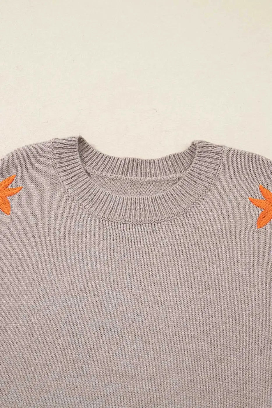 Women’s floral embroidered sleeve jumper | fashionfitz uk
