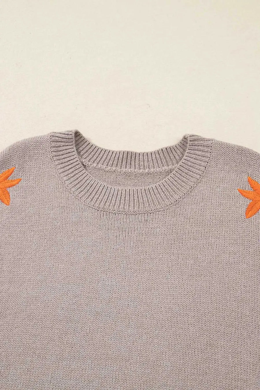 Women’s floral embroidered sleeve jumper | fashionfitz uk
