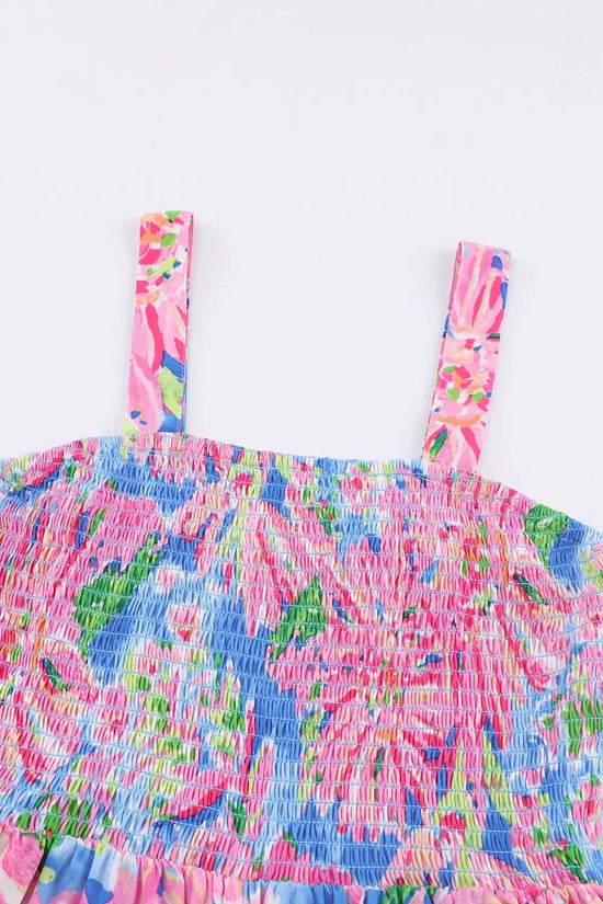 Smocked Wide Leg Jumpsuit - Fashionfitz