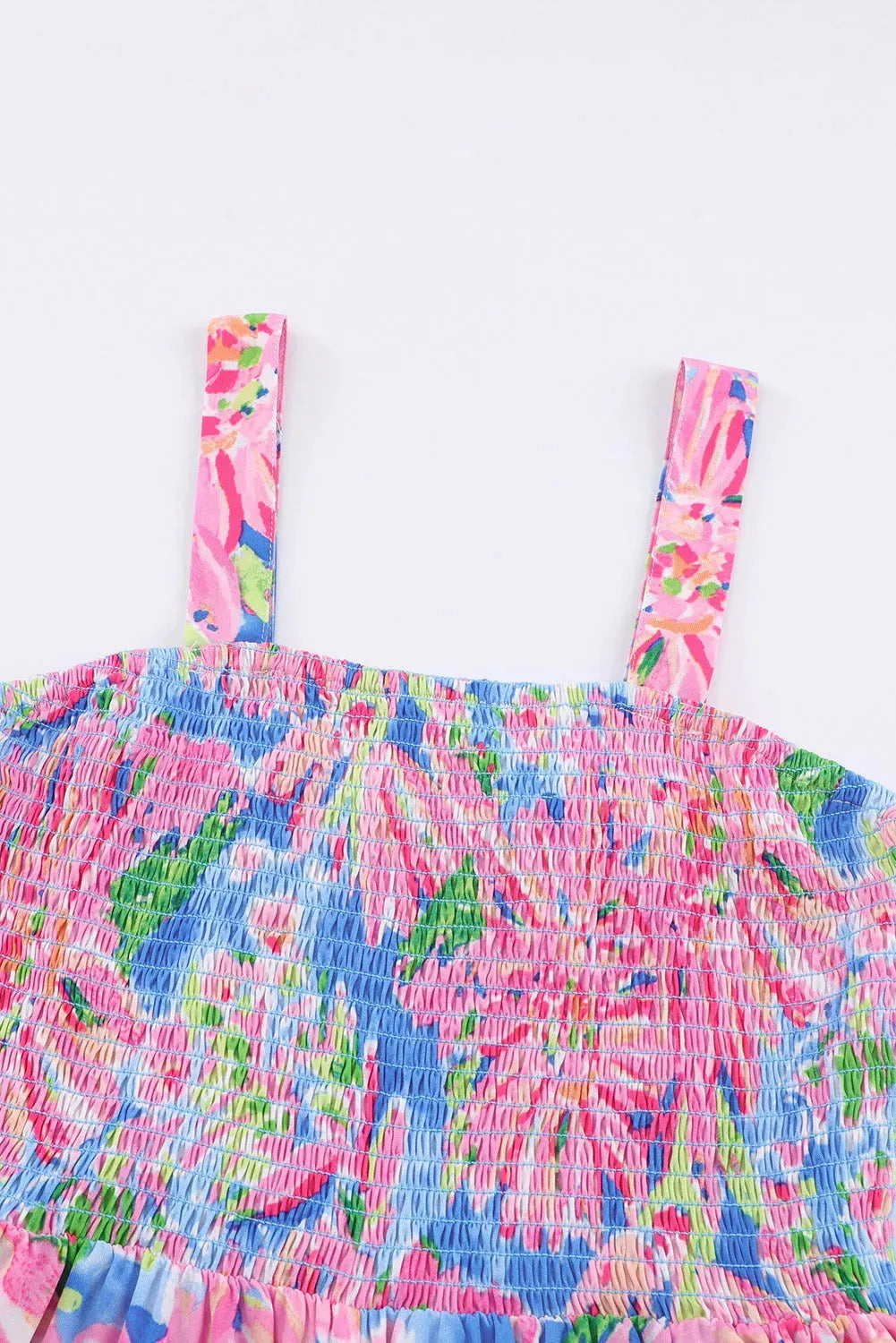 Smocked Wide Leg Jumpsuit - Fashionfitz