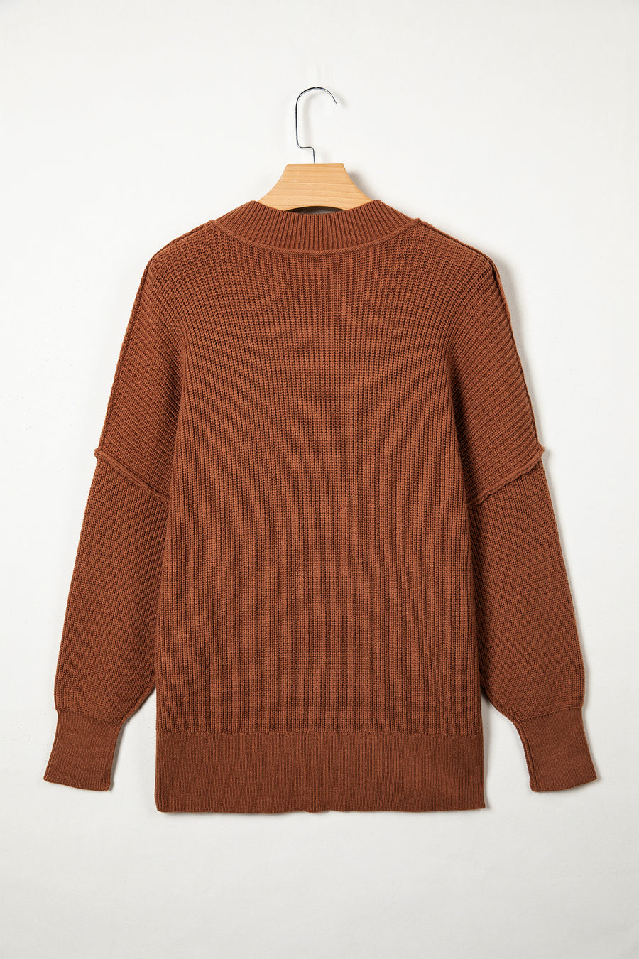 Mock Neck Oversized Tunic Sweater Women UK