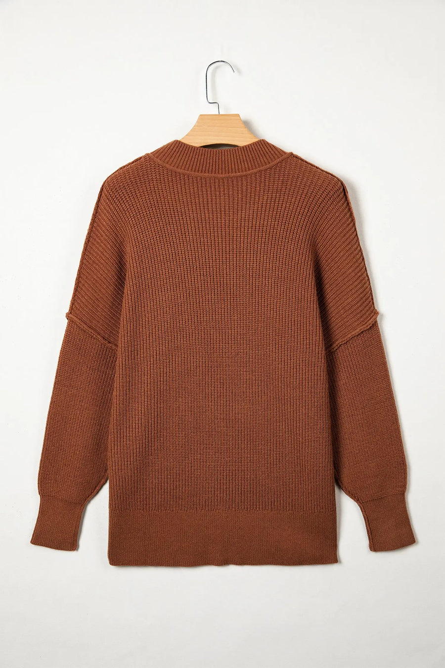 Mock Neck Oversized Tunic Sweater Women UK — styled flat lay | Fashionfitz UK